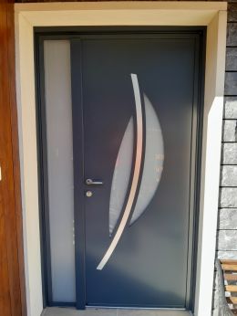 Porte d'entrée monobloc aluminium